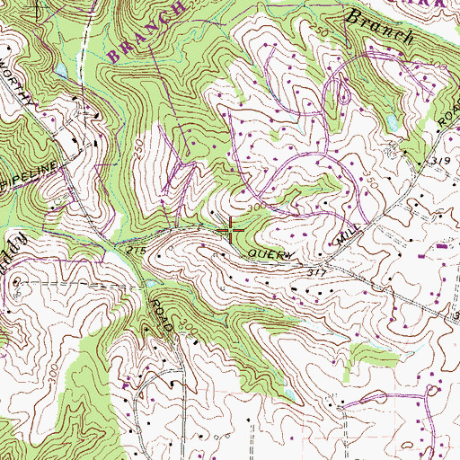 Topographic Map of Farmlands, MD