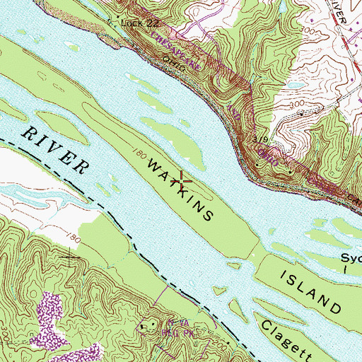 Topographic Map of Harris Island, MD