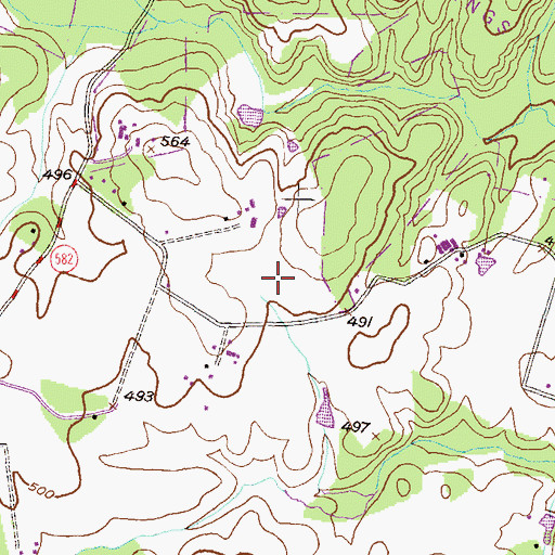 Topographic Map of Hawlings Meadow, MD