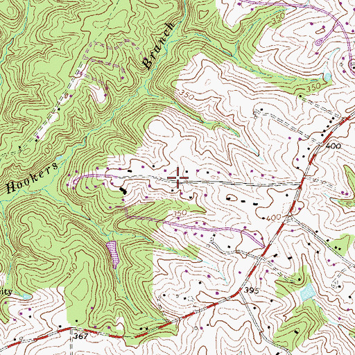 Topographic Map of Ridgeland Farm Estates, MD