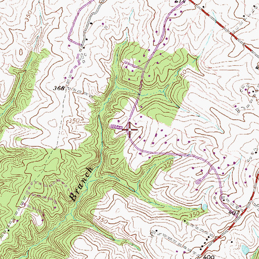 Topographic Map of Spring Meadows, MD