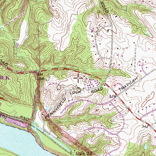 Topographic Map of Tobytown Park, MD