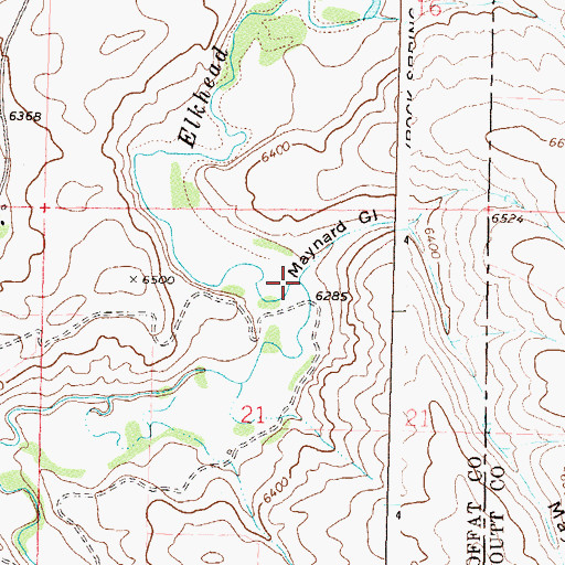Topographic Map of Maynard Gulch, CO