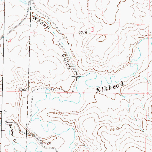 Topographic Map of Wadell Gulch, CO