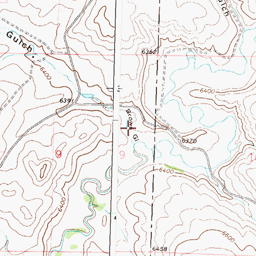 Topographic Map of Brown Gulch, CO