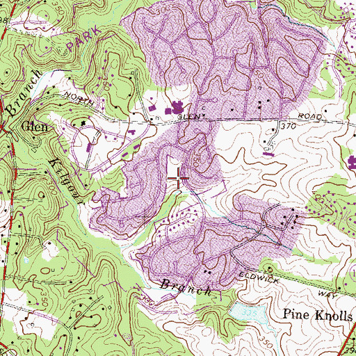 Topographic Map of Bedfordshire Park, MD