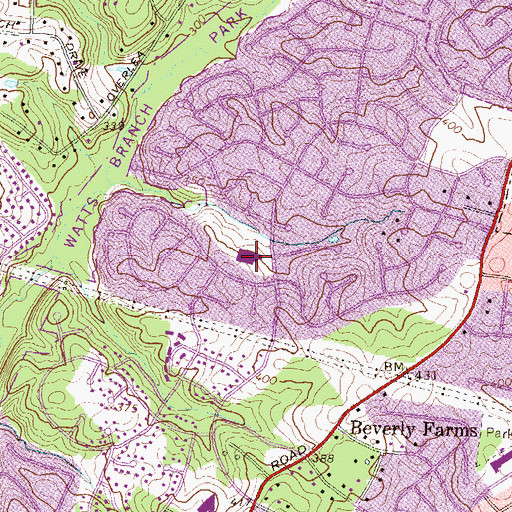 Topographic Map of Cold Spring Elementary School, MD