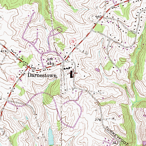 Topographic Map of Darnestown Elementary School, MD