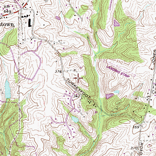 Topographic Map of Darnestown Hills, MD