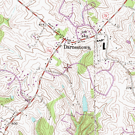 Topographic Map of Darnestown Knolls, MD