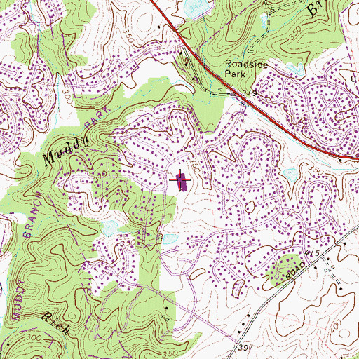 Topographic Map of DuFief Elementary School, MD