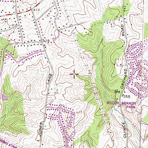 Topographic Map of Fox Hills North, MD