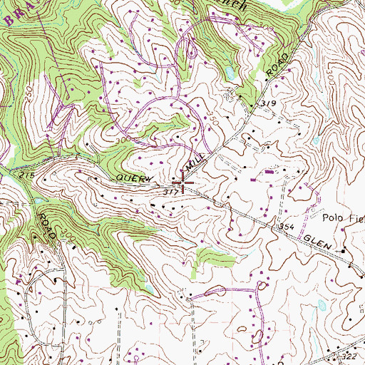 Topographic Map of Glen Query, MD