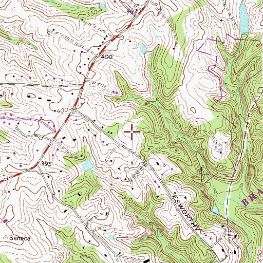 Topographic Map of Hartley Hall Estates, MD