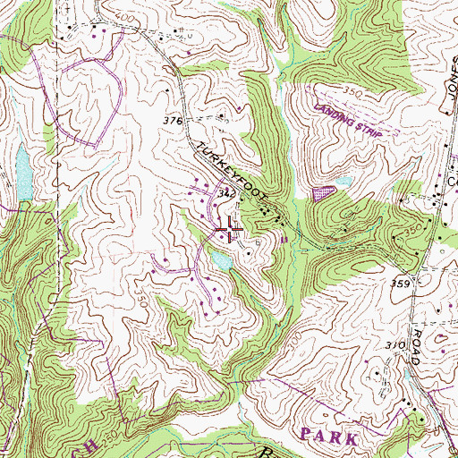 Topographic Map of Harvest Hunt Farm, MD