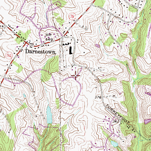 Topographic Map of Highlands of Darnestown, MD