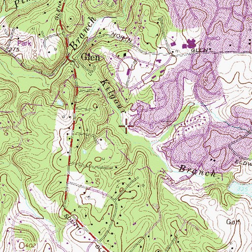 Topographic Map of Kilgour Branch Park, MD