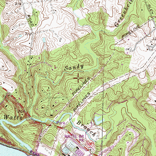 Topographic Map of Lake Potomac, MD