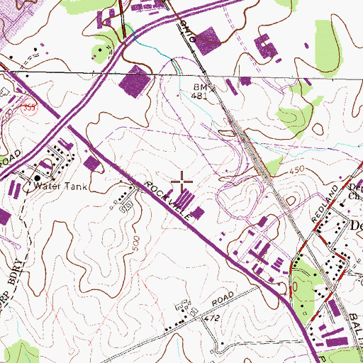 Topographic Map of Midway Center Shopping Center, MD
