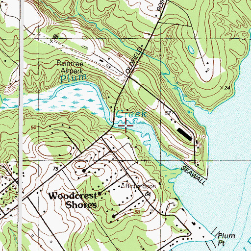Topographic Map of Plum Creek Bridge, MD