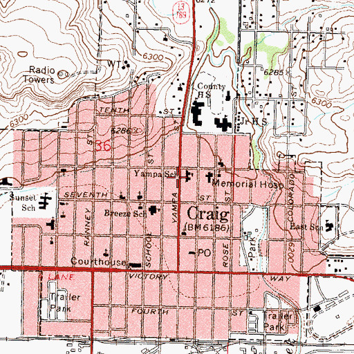 Topographic Map of Early Childhood Center, CO