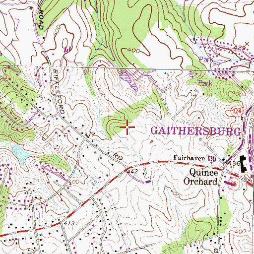 Topographic Map of Orchard Park, MD