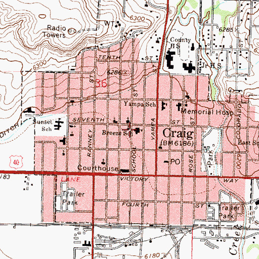 Topographic Map of Breeze School, CO