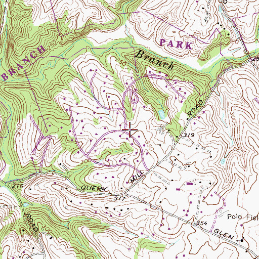 Topographic Map of Potomac Chase Estates, MD