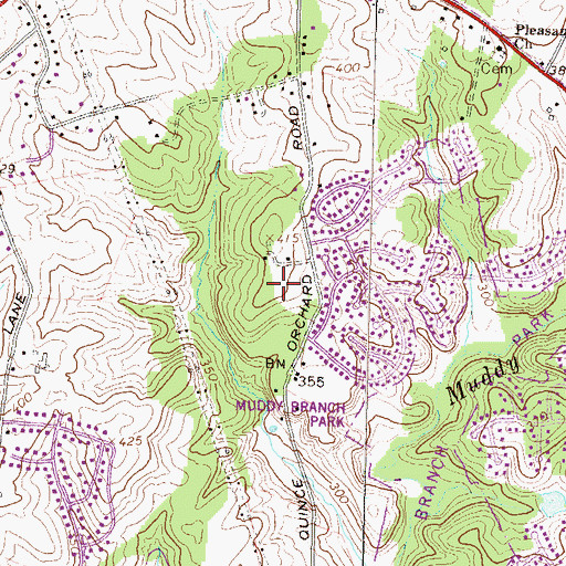 Topographic Map of Potomac Grove, MD