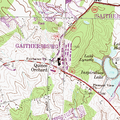 Topographic Map of Potomac Valley Shopping Center, MD