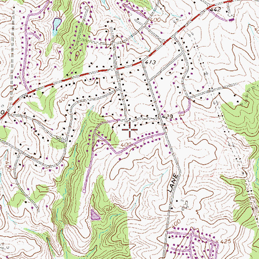 Topographic Map of Quail Run, MD