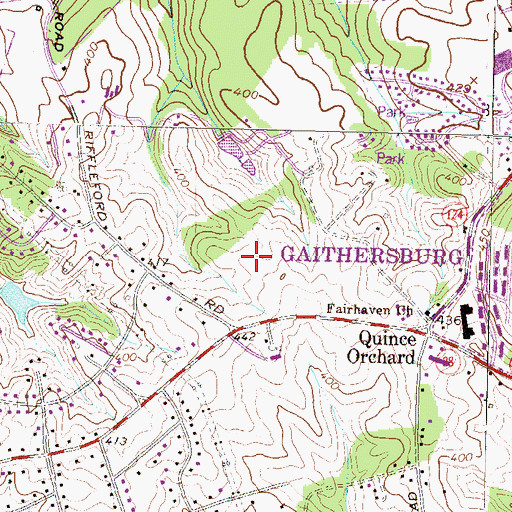 Topographic Map of Willow Ridge, MD