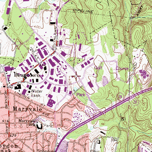 Topographic Map of David Scul Park, MD