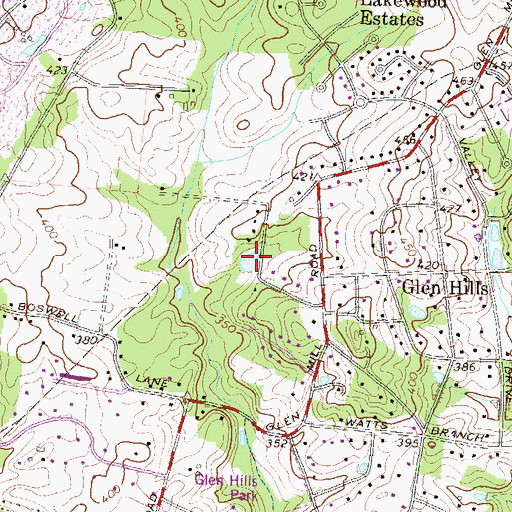 Topographic Map of Lake Eisen, MD