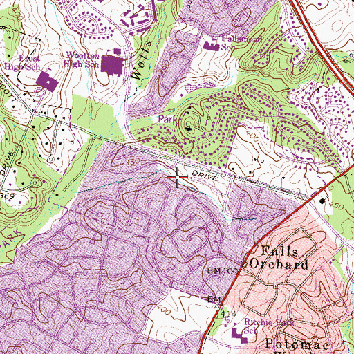 Topographic Map of Horizon Hill Park, MD