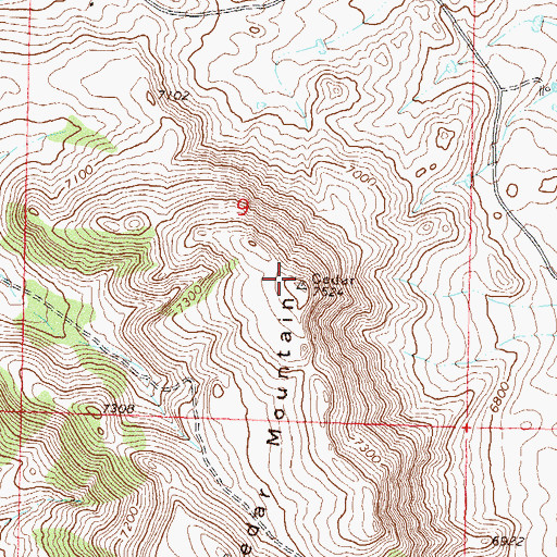 Topographic Map of Cedar Mountain, CO