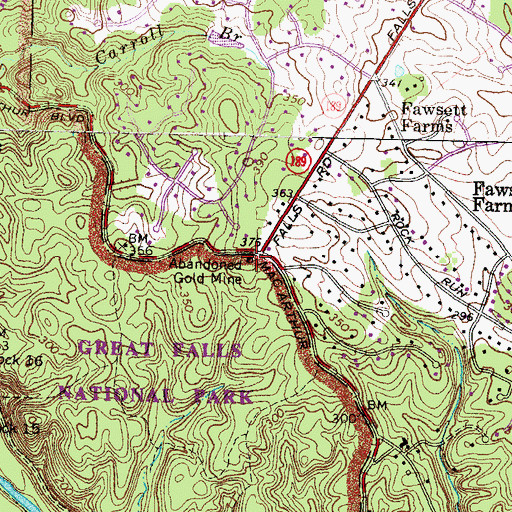 Topographic Map of Maryland Mine, MD