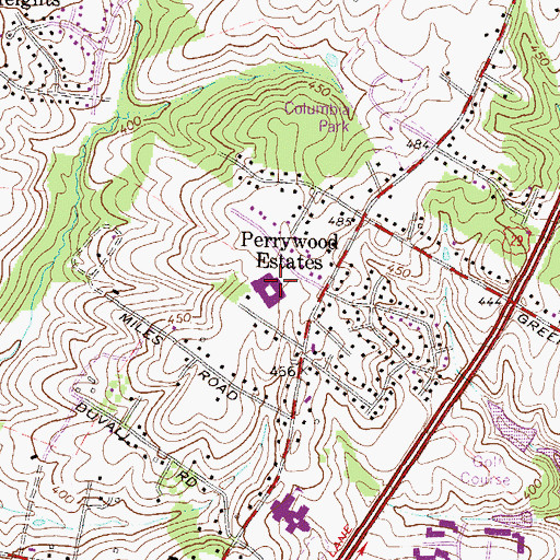 Topographic Map of Benjamin Banneker Middle School, MD