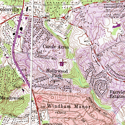 Topographic Map of Cannon Road Elementary School, MD