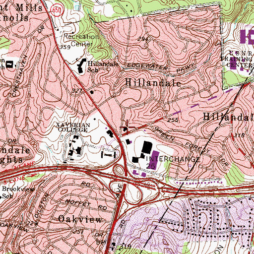 Topographic Map of Church of Our Saviour, MD