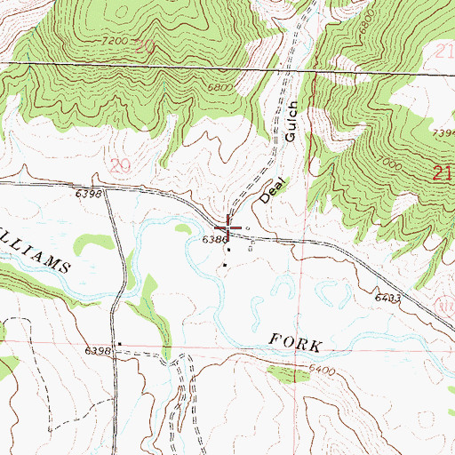 Topographic Map of Deal Gulch, CO
