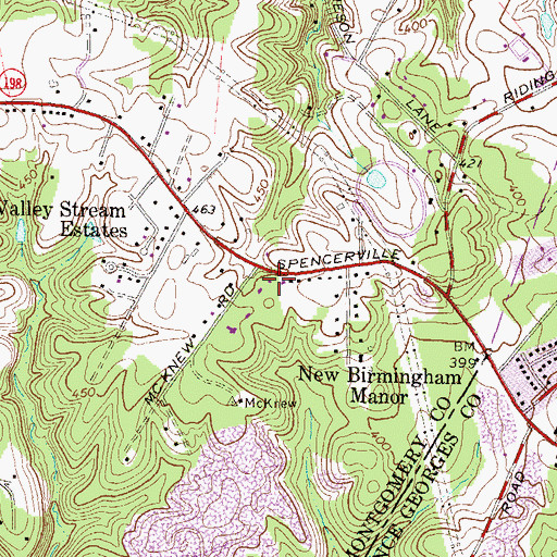 Topographic Map of Covenant Presbyterian Church, MD