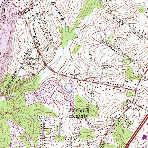Topographic Map of Fairland Farms (historical), MD