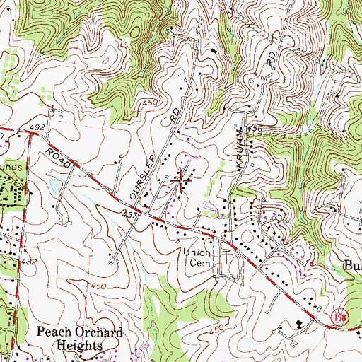 Topographic Map of Fairview, MD