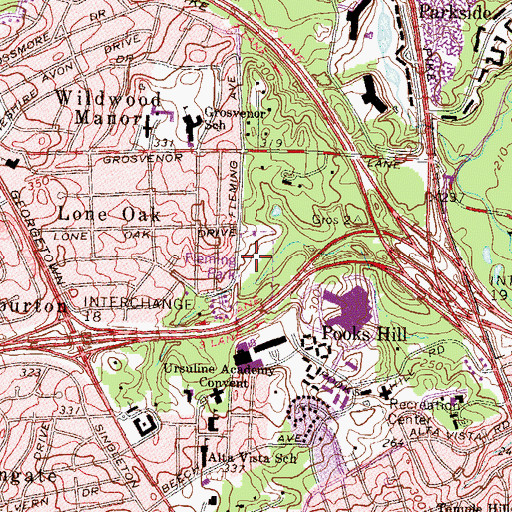 Topographic Map of Fleming Park, MD