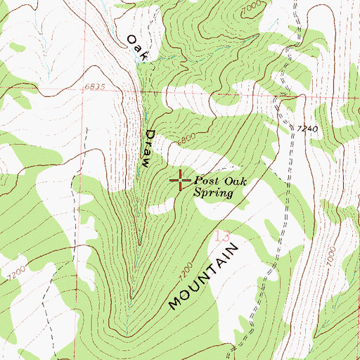 Topographic Map of Post Oak Spring, CO