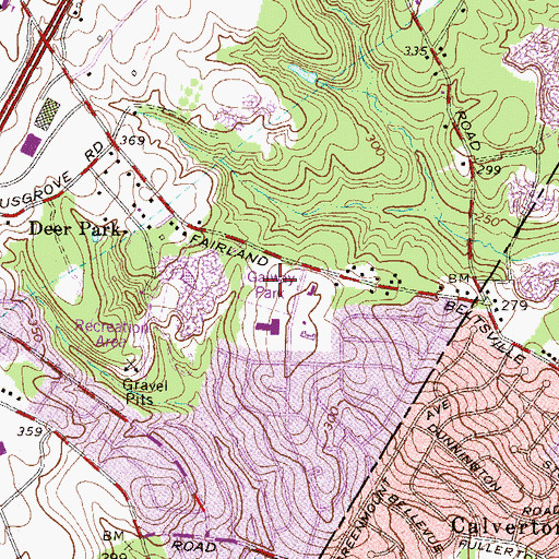 Topographic Map of Galway Park, MD