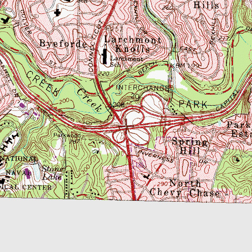 Topographic Map of Interchange 33, MD