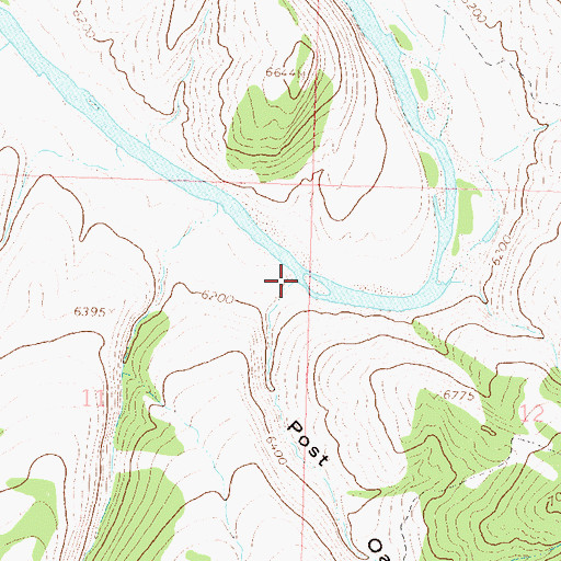 Topographic Map of Post Oak Draw, CO