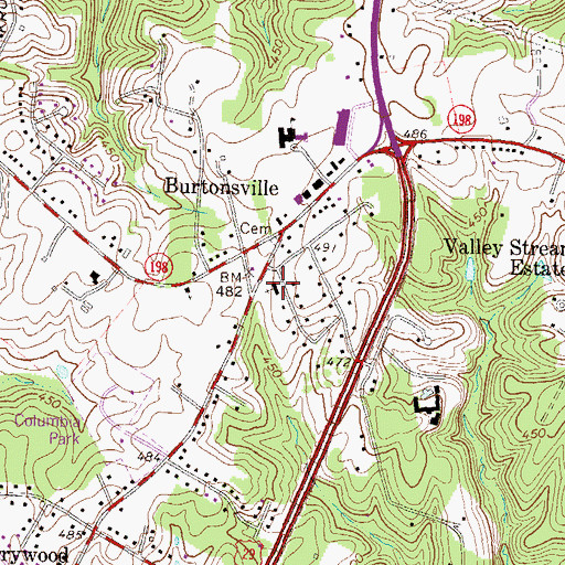 Topographic Map of Liberty Grove United Methodist Church, MD